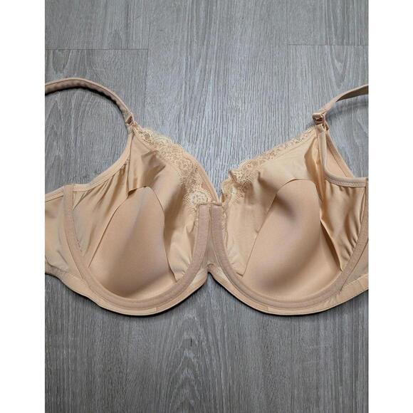 T-Shirt Bra Womens 34G Beige Eleanor 9081 Underwire Padded Full Coverage - Picture 6 of 8